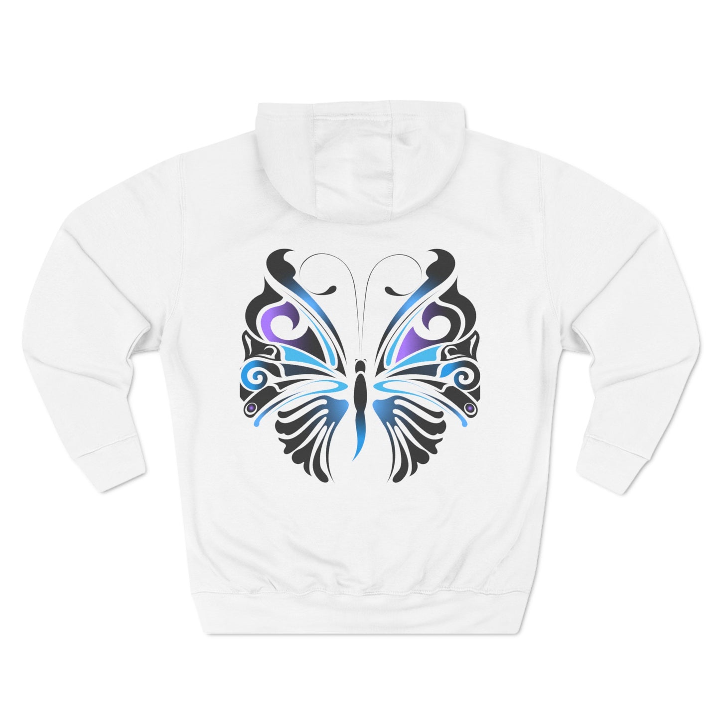 Butterfly Three-Panel Fleece Hoodie