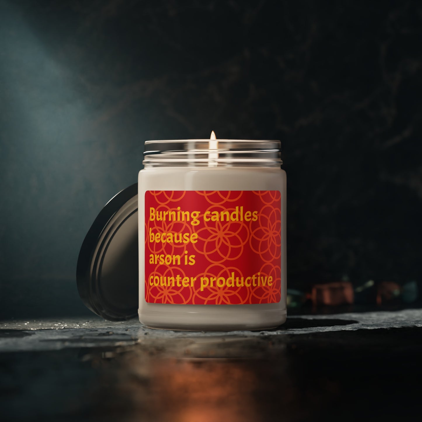 arson is counter Productive Scented Soy Candle, 9oz