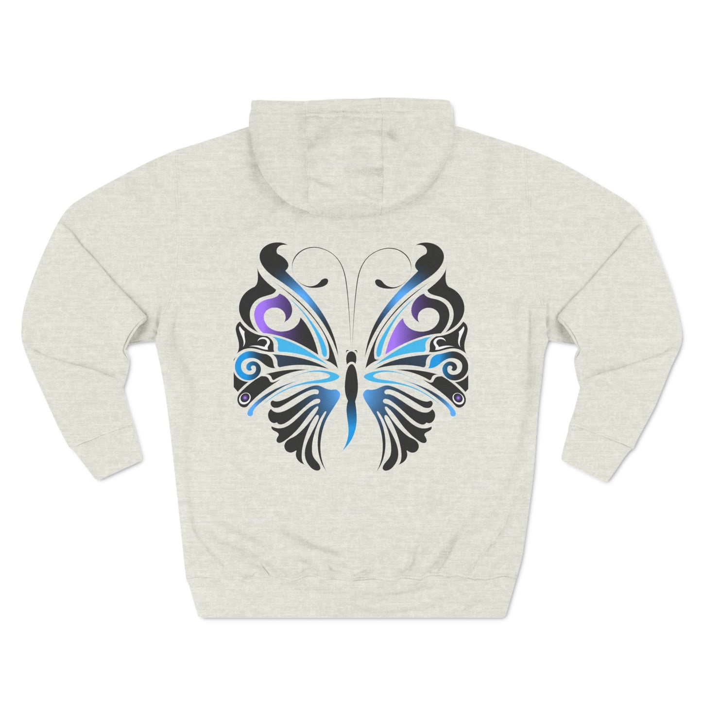 Butterfly Three-Panel Fleece Hoodie