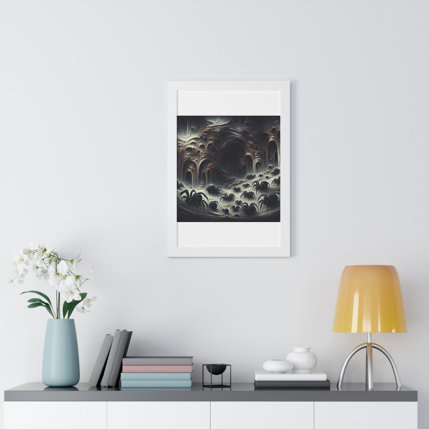 cavern of spiders Framed Vertical Poster