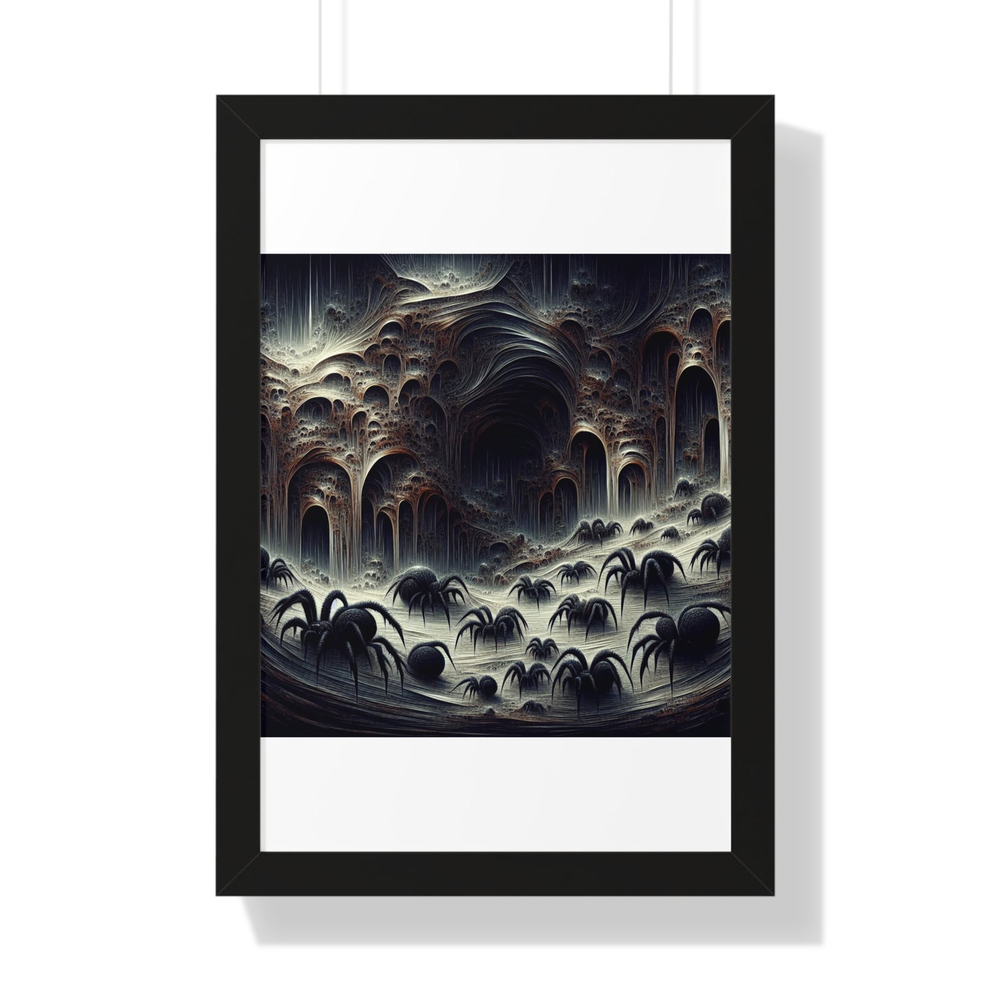 cavern of spiders Framed Vertical Poster