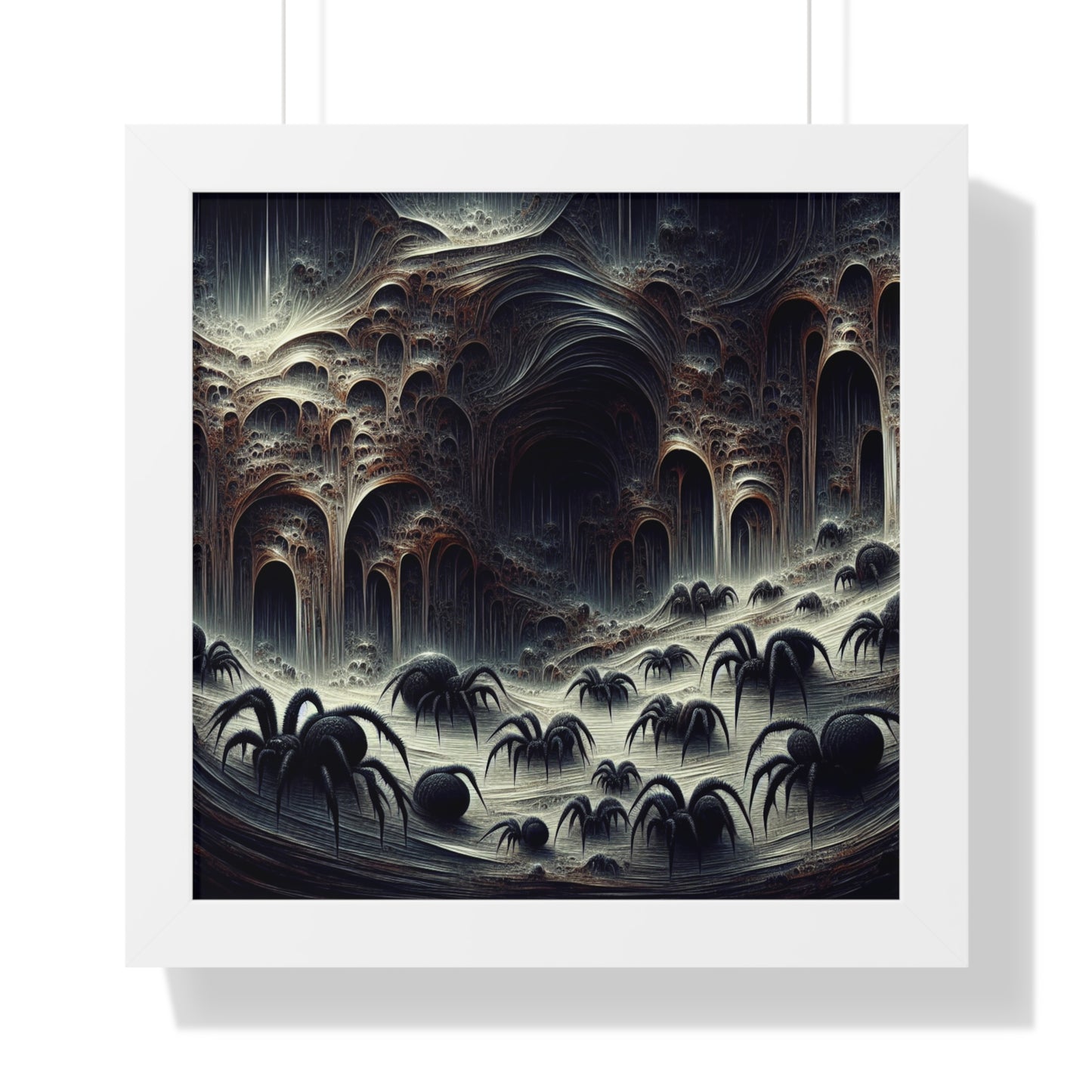 cavern of spiders Framed Vertical Poster