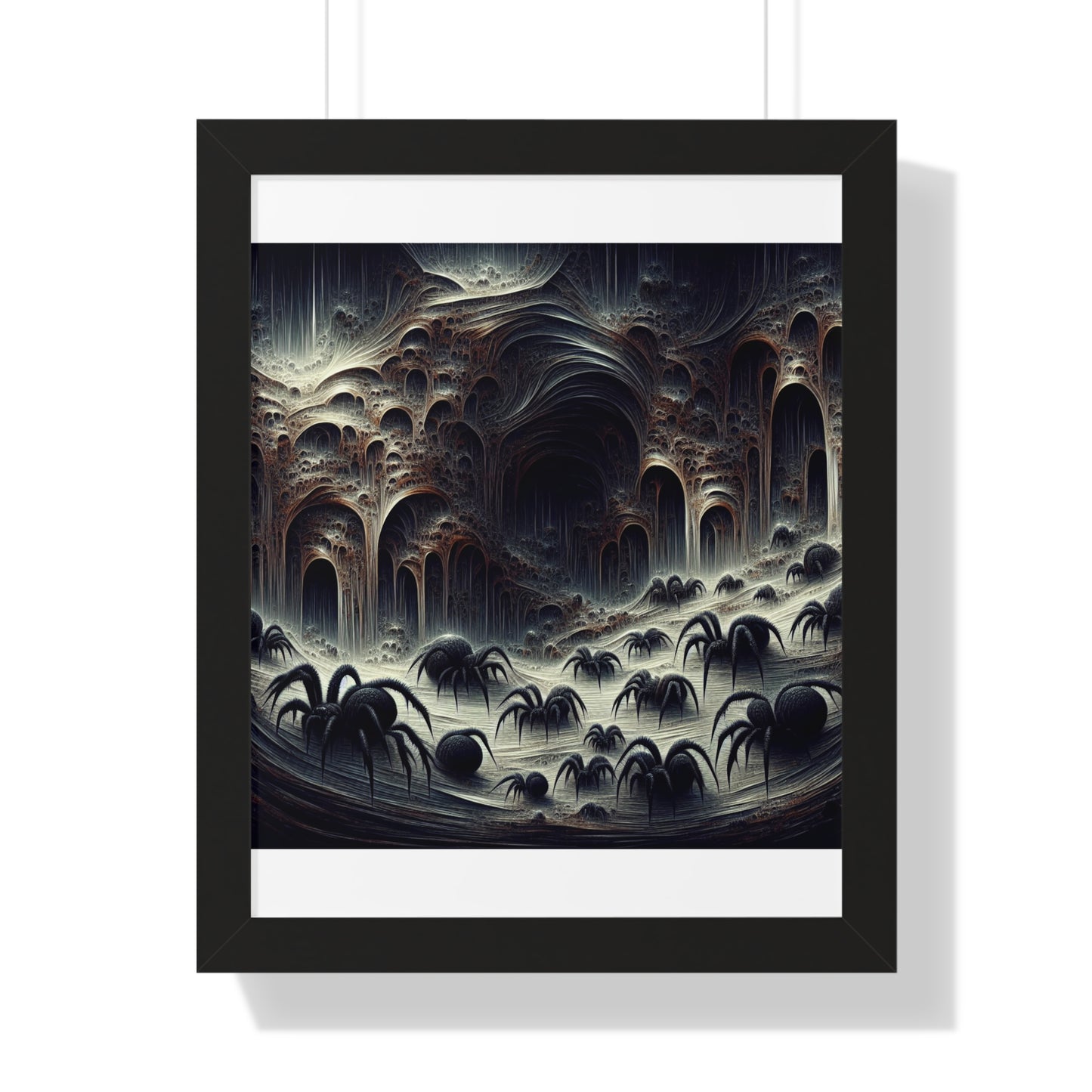 cavern of spiders Framed Vertical Poster