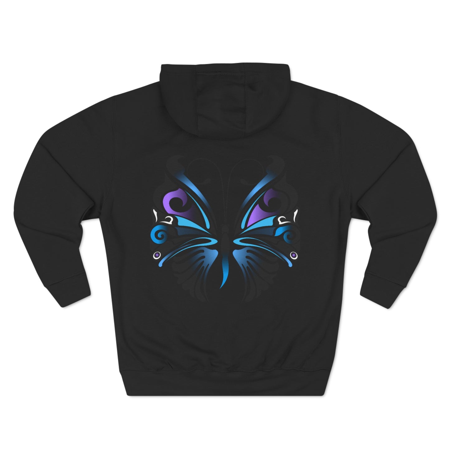 Butterfly Three-Panel Fleece Hoodie