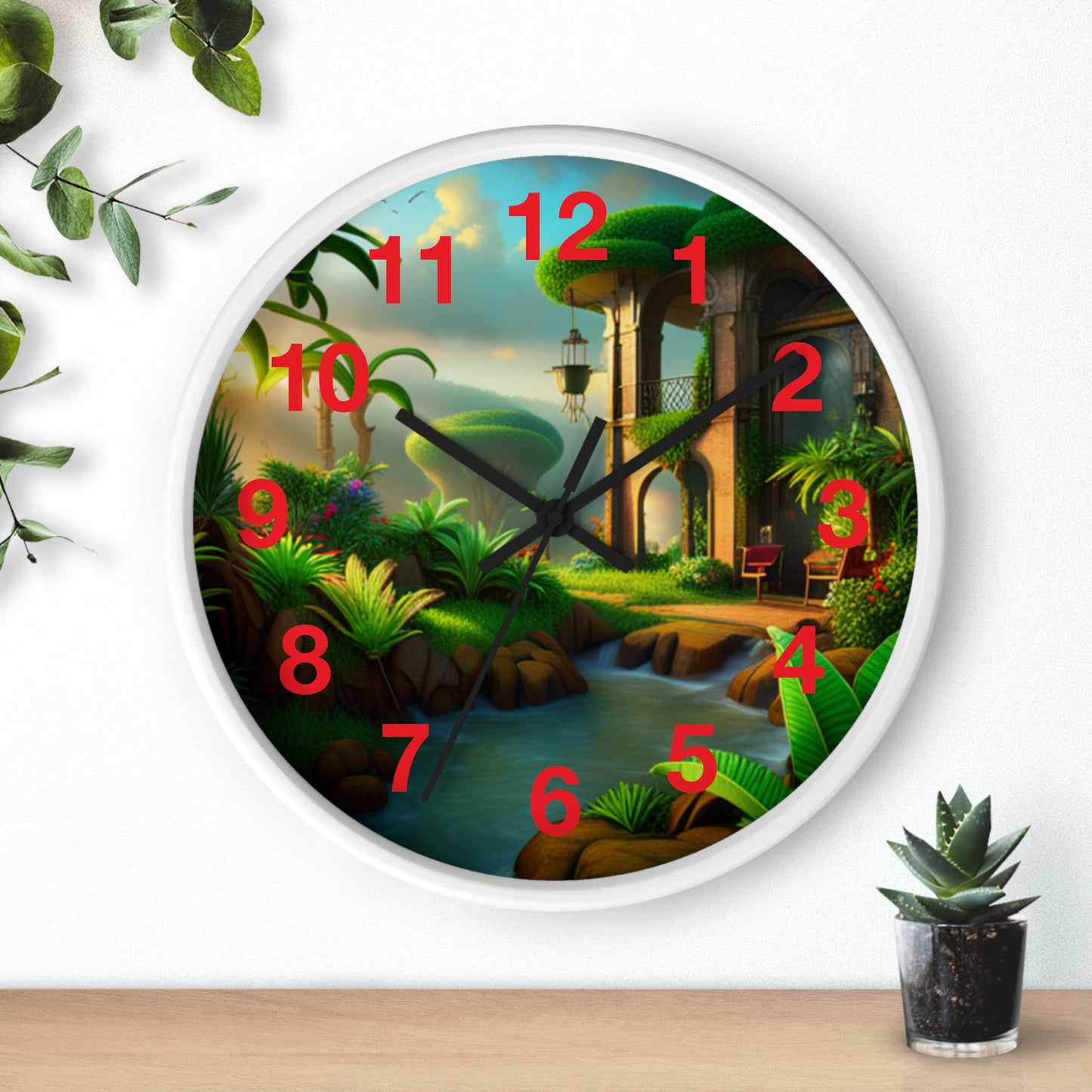Lush Jungle Wall Clock