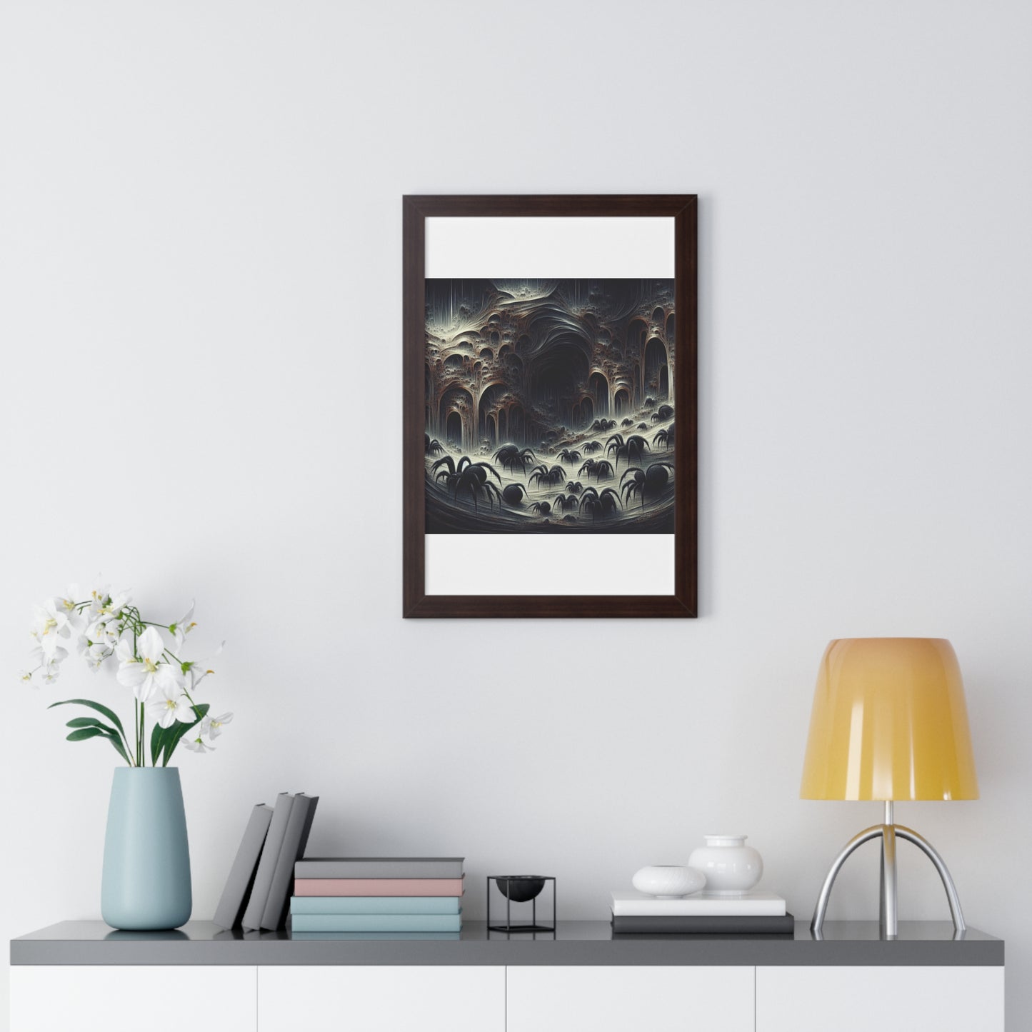 cavern of spiders Framed Vertical Poster