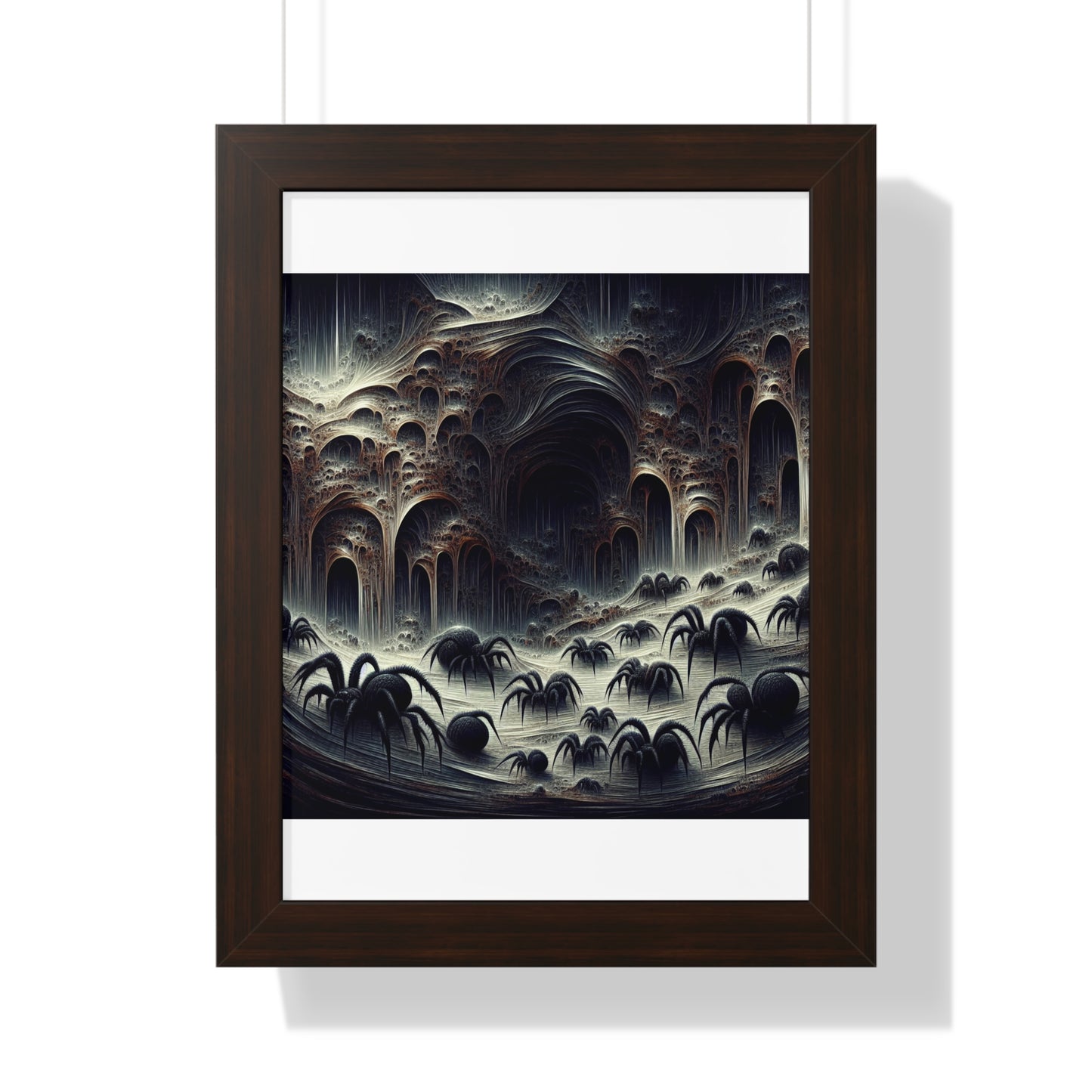 cavern of spiders Framed Vertical Poster