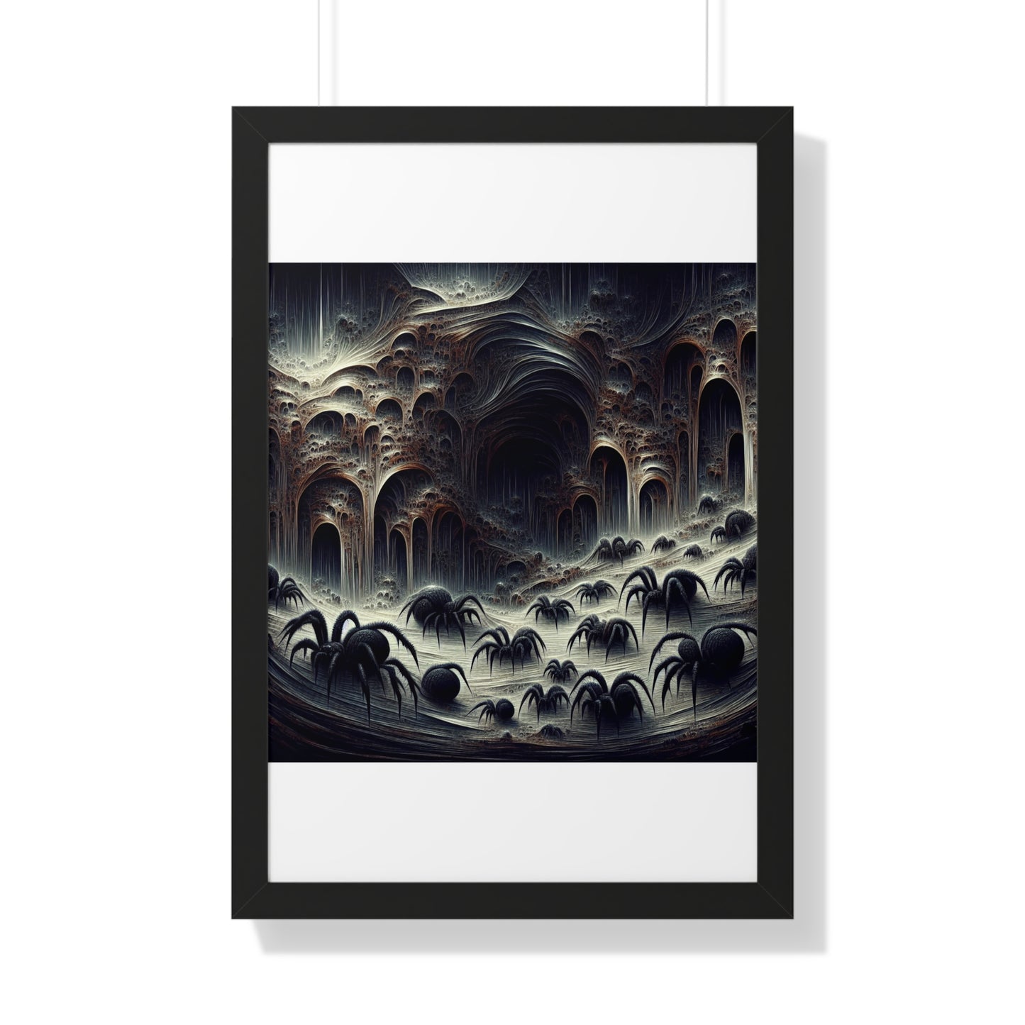 cavern of spiders Framed Vertical Poster