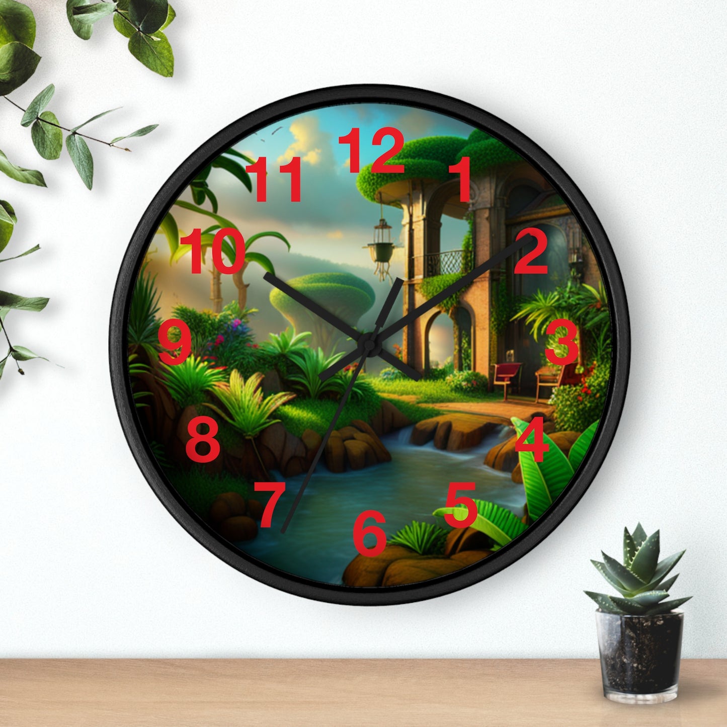 Lush Jungle Wall Clock