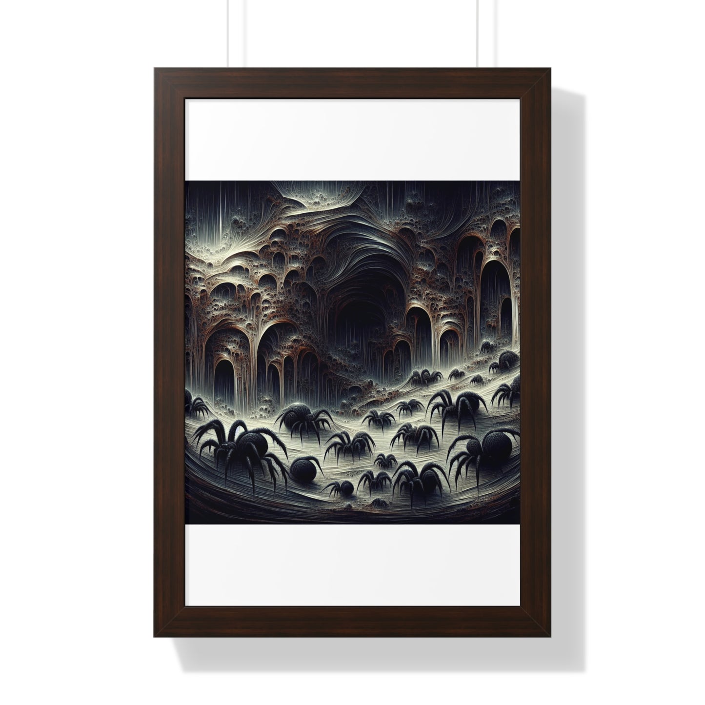 cavern of spiders Framed Vertical Poster