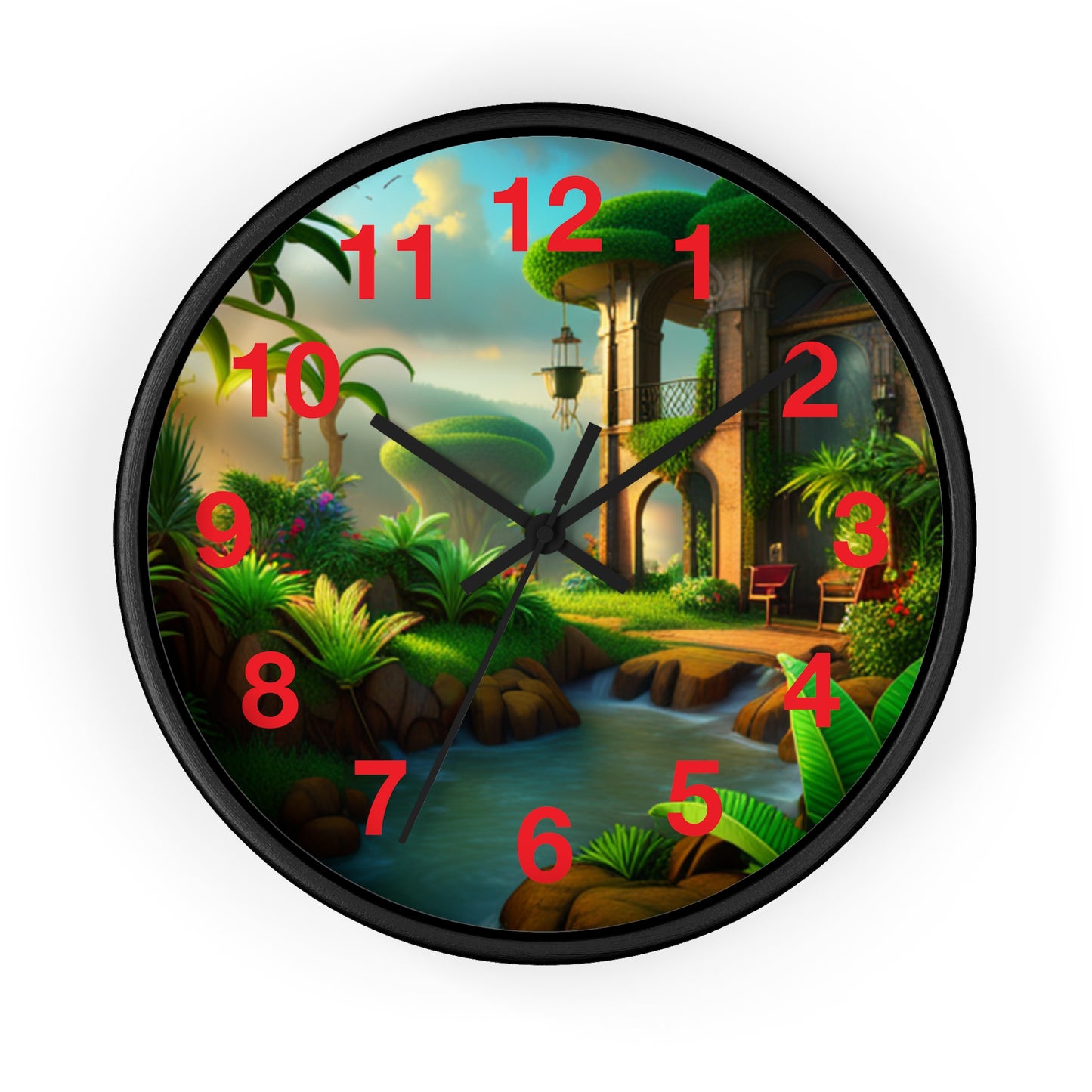 Lush Jungle Wall Clock