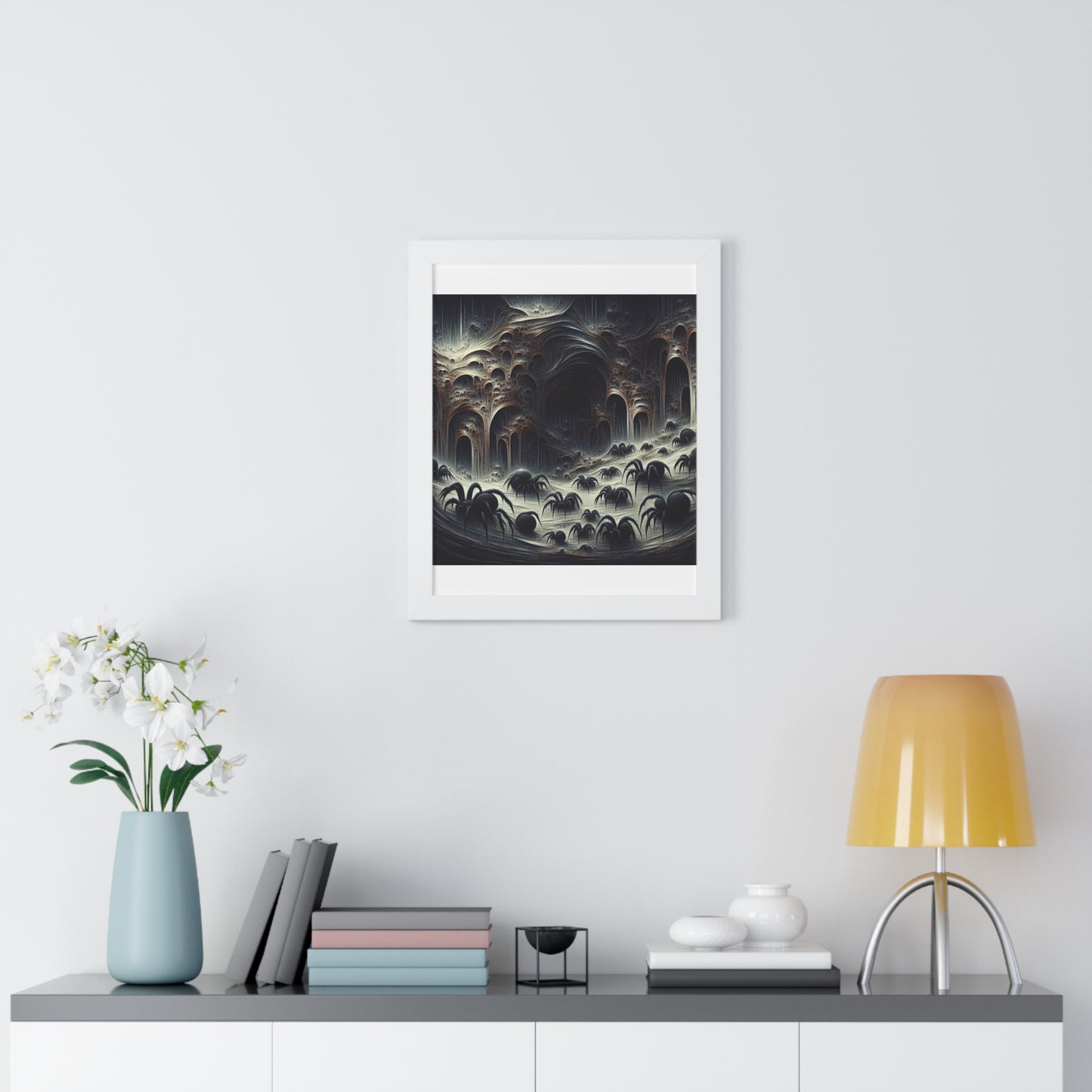 cavern of spiders Framed Vertical Poster