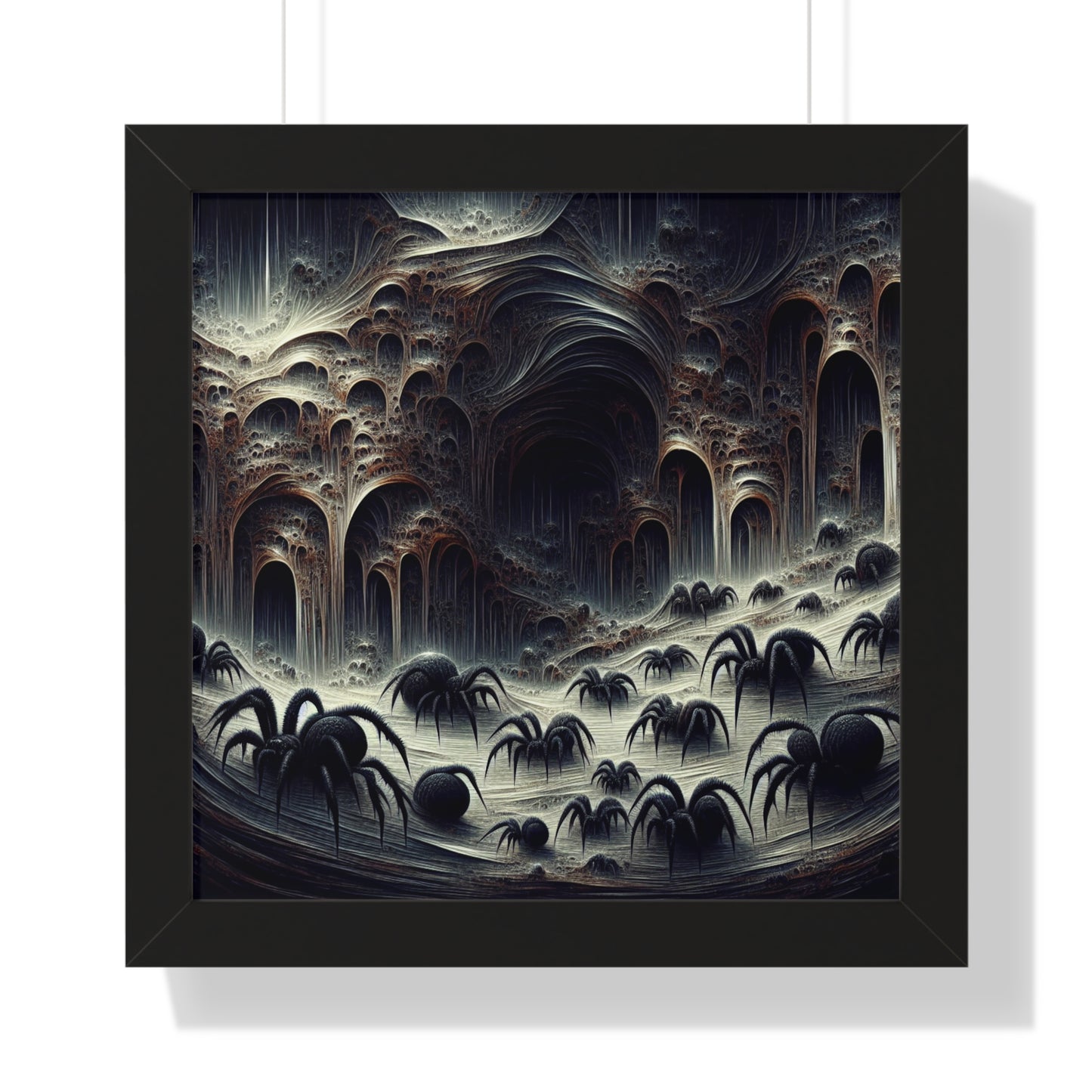 cavern of spiders Framed Vertical Poster