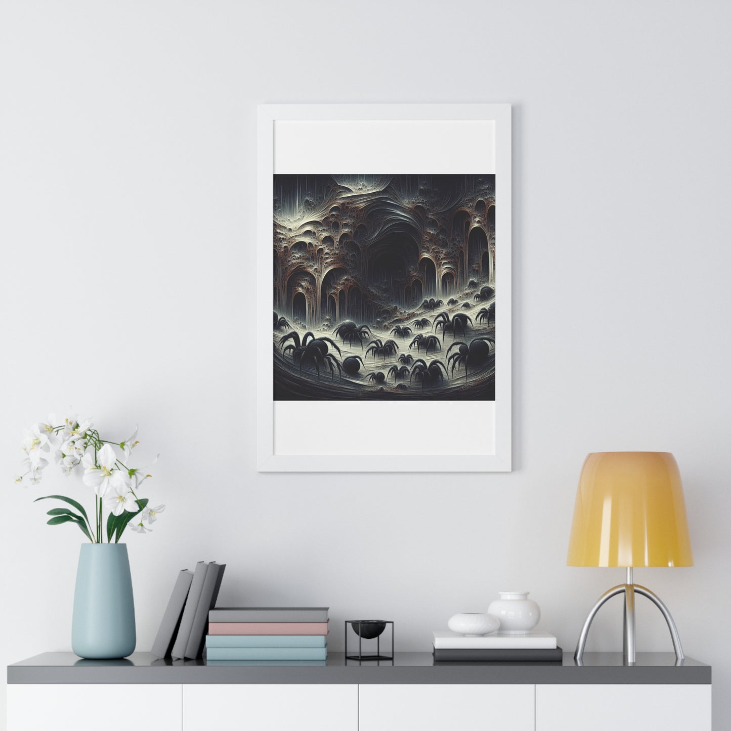 cavern of spiders Framed Vertical Poster