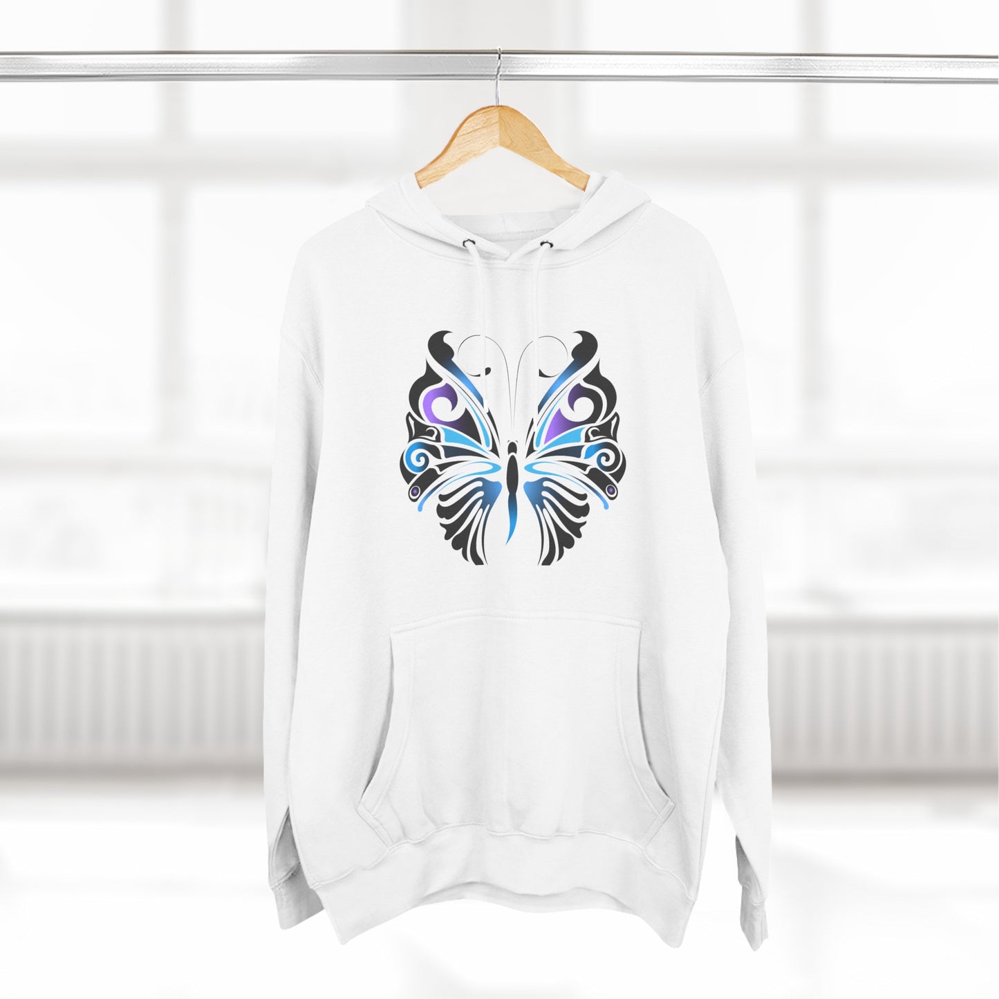 Butterfly Three-Panel Fleece Hoodie