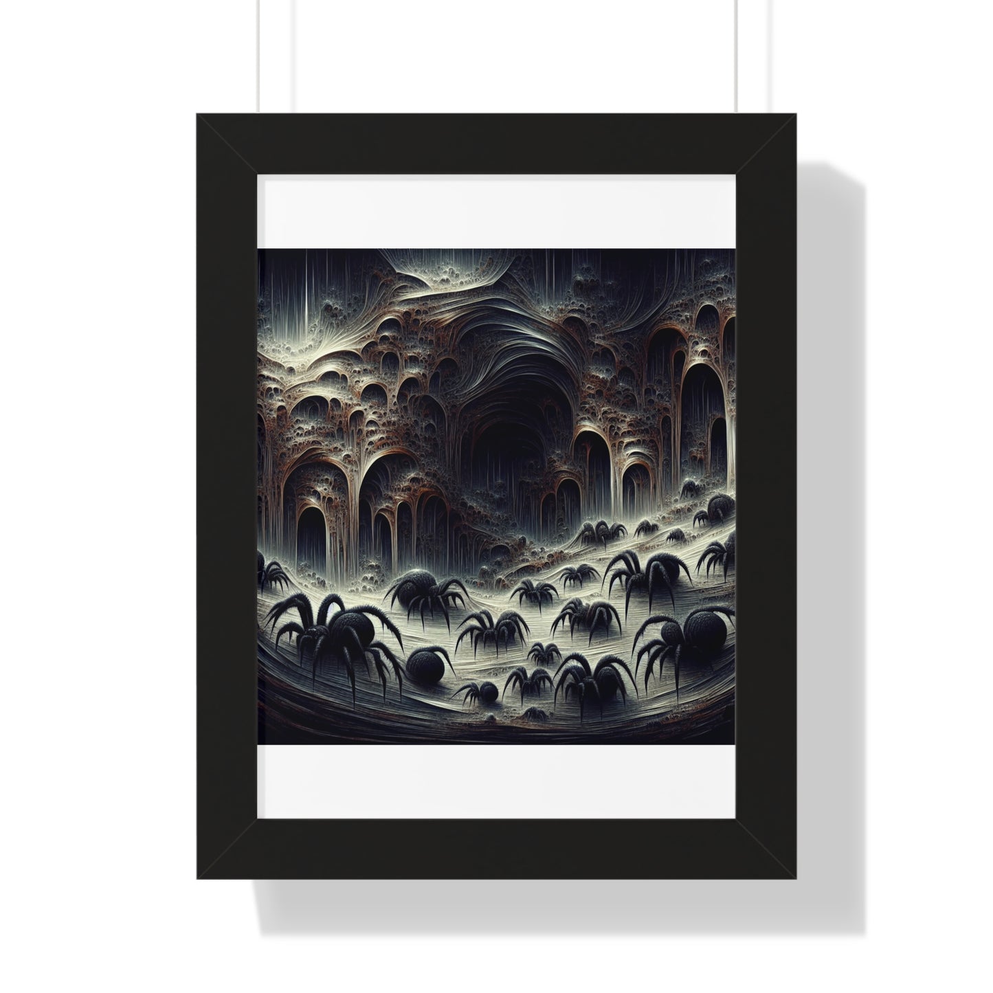 cavern of spiders Framed Vertical Poster