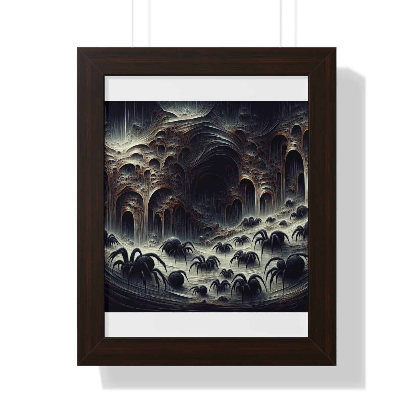 cavern of spiders Framed Vertical Poster