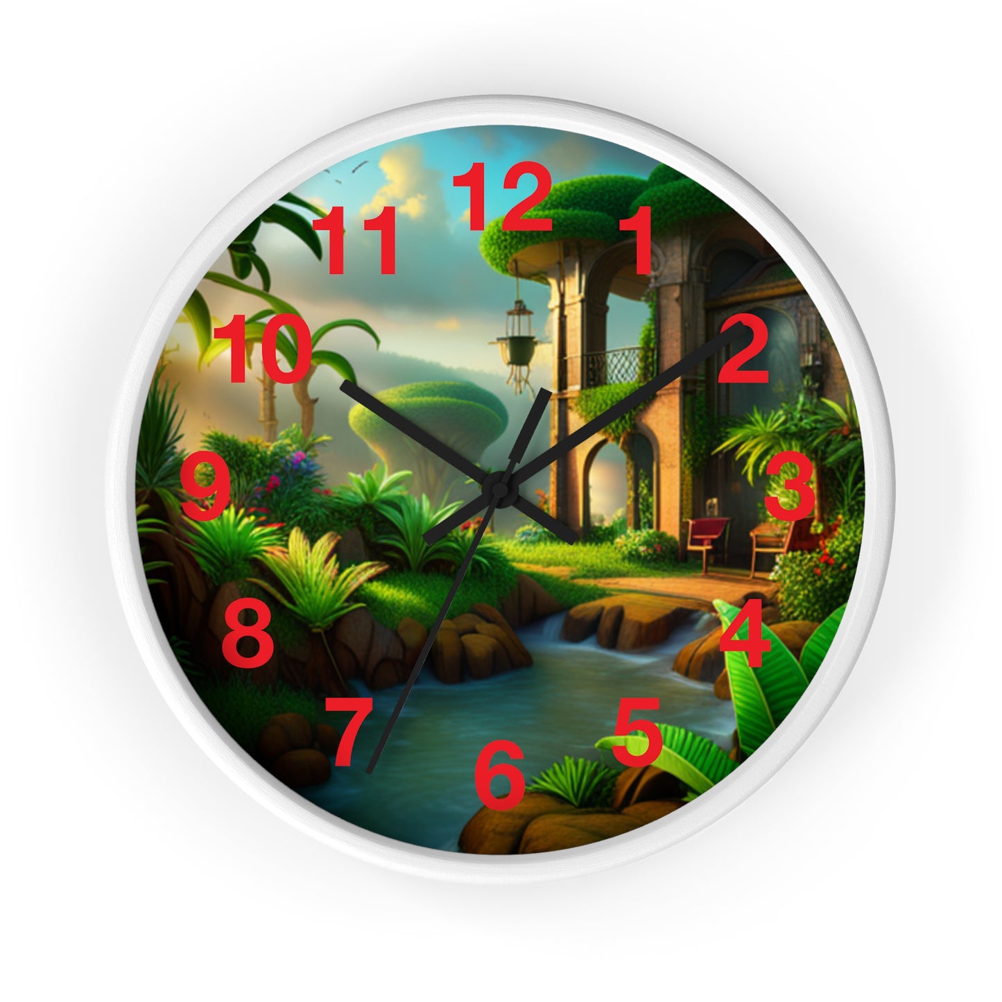 Lush Jungle Wall Clock