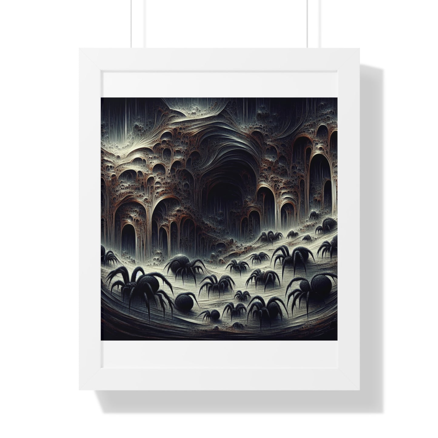 cavern of spiders Framed Vertical Poster