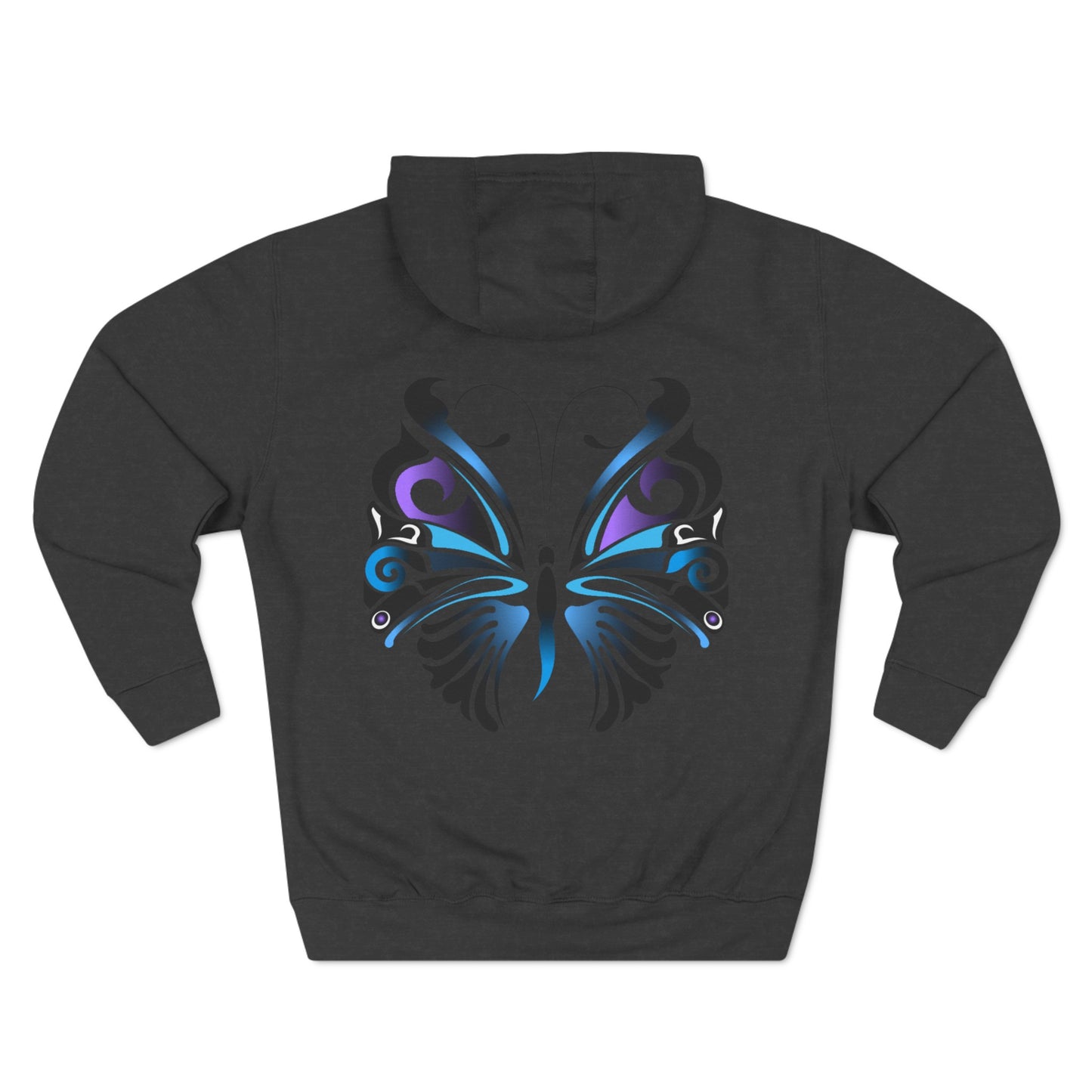 Butterfly Three-Panel Fleece Hoodie