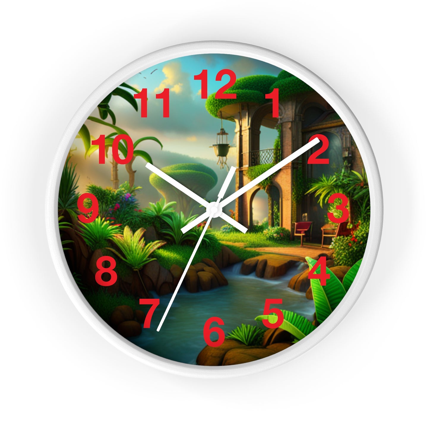 Lush Jungle Wall Clock