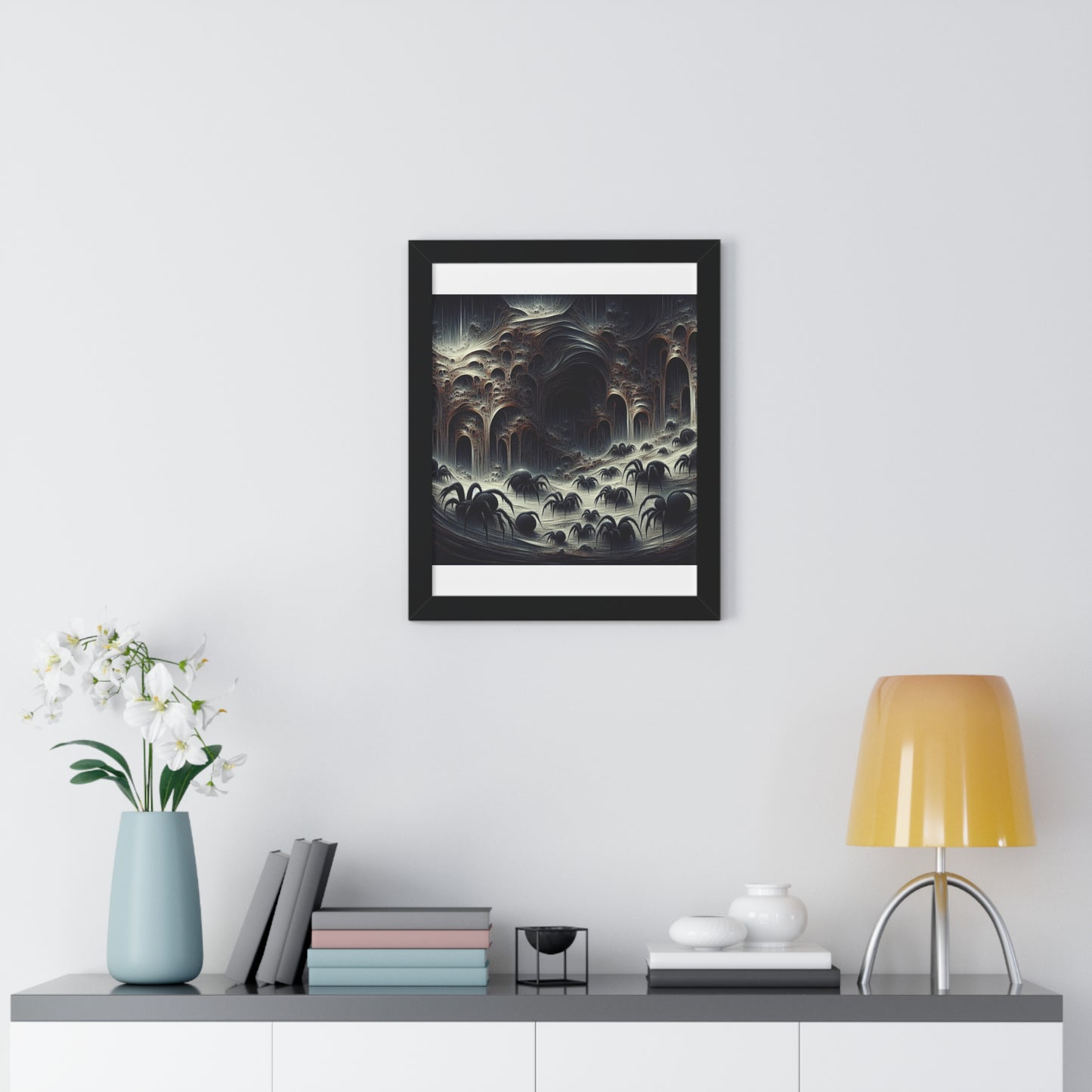 cavern of spiders Framed Vertical Poster