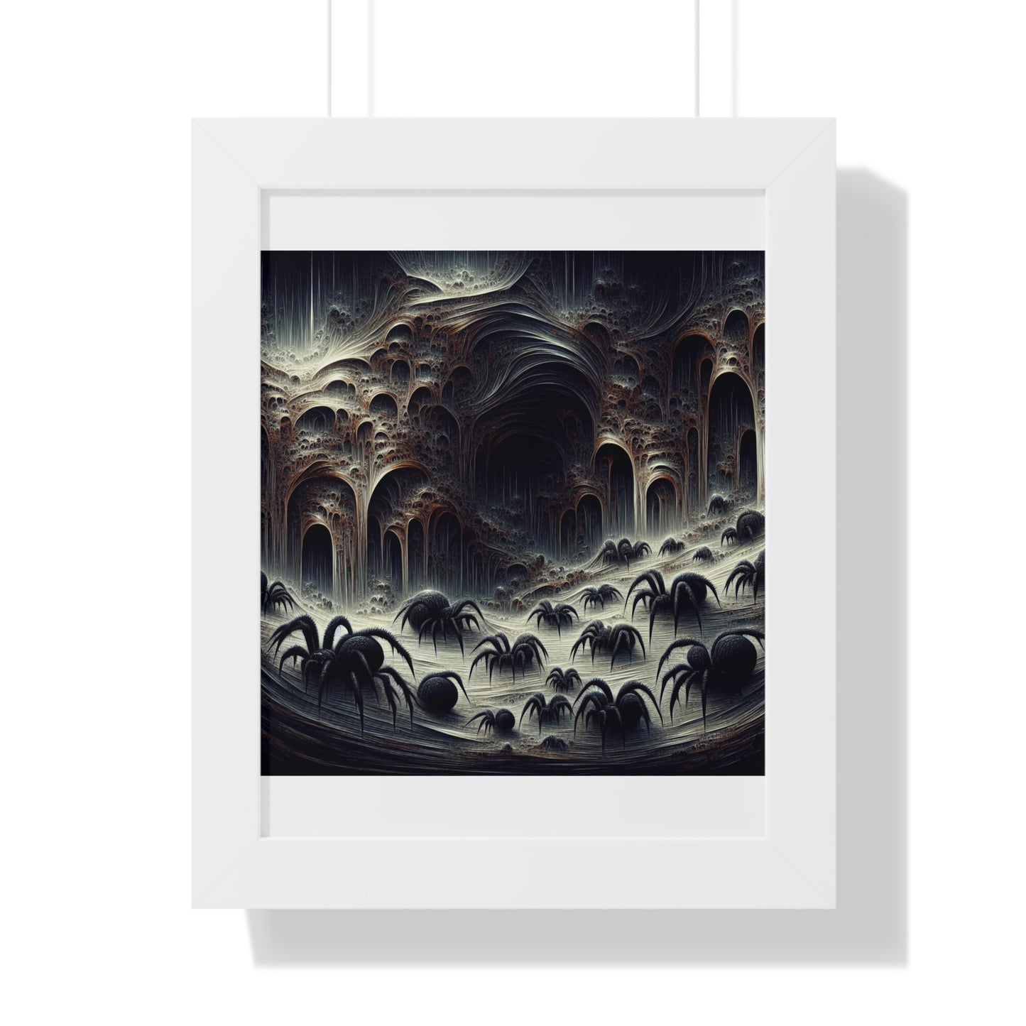 cavern of spiders Framed Vertical Poster