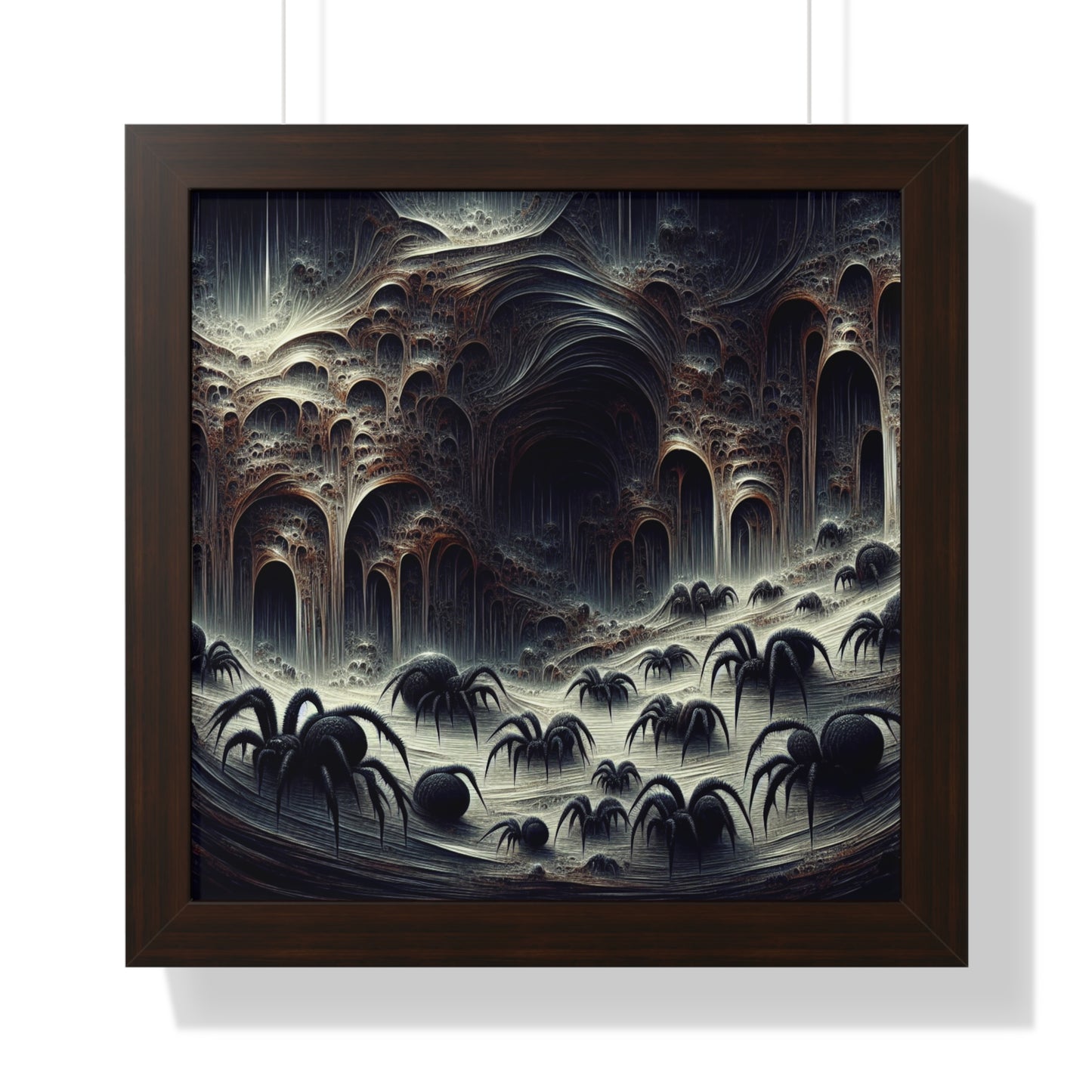 cavern of spiders Framed Vertical Poster