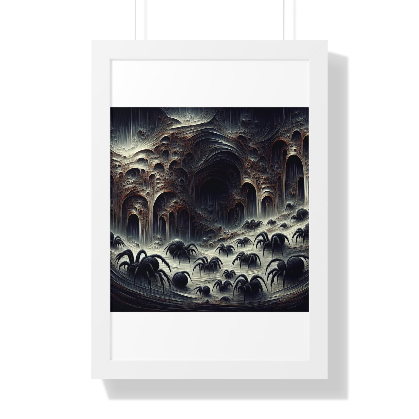 cavern of spiders Framed Vertical Poster