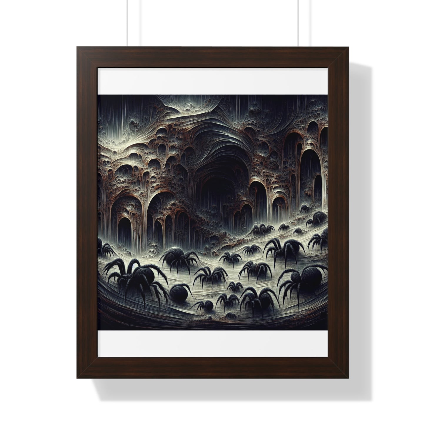 cavern of spiders Framed Vertical Poster